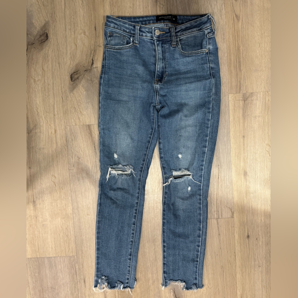Just Black Denim Jeans, Mid-rise, Skinny, Size 26